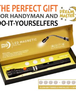 Magnetic Pickup Tool with 3 LED Lights, Telescoping Magnet Flashlight, Cool Gadget Christmas Gifts Stocking Stuffers for Men, Dad, Father, Handyman, Husband, Boyfriend or Women, Black Black Magnetic Tool 21 71MvgGpXXL