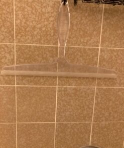 iDesign Plastic Bath Squeegee for Glass with Suction Hook Holder – 12", Clear 19 71Mw2mVEXL