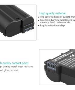 LP EN-EL15 EN EL15a Battery Rechargeable, Charger Compatible with Nikon D7500, D7200, D7100, D7000, D850, D750, D500, D810a, D810, D800e, D800, D610, D600 & More 11 71Mx JaQnfL