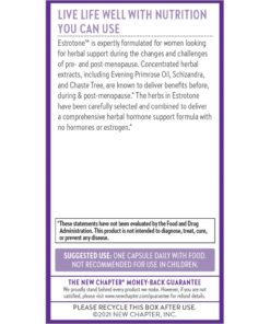 New Chapter Peri-Menopause Supplement - Estrotone Herbal Hormone-Balance Blend with Black Cohosh to Reduce Hot Flashes & Night Sweats - 60 ct Vegetarian Capsule 60 Vegetarian Capsules 14 71MxZH5KzfL