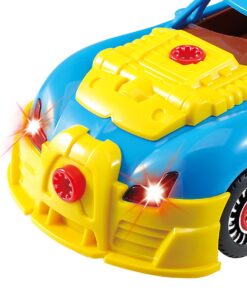 PowerTRC World Racing Car Take-A-Part Toy for Kids | 30 Take Apart Pieces | Tool Drill | Lights and Sounds 13 71MxoOCD YL