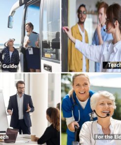 HUACAM Set of 2 Headset Microphone, Flexible Wired Boom for Voice Amplifier,Teachers, Speakers, Coaches, Presentations, Seniors and More 18 71MxqrPLSL