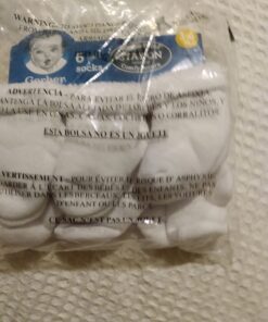 Gerber Baby Girls' 6-Pair Sock 3-6 Months White 23 71MxyhukP1L