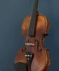 Mendini By Cecilio Violin - MV500+92D - Size 4/4 (Full Size), Black Solid Wood - Flamed, 1-Piece Violins w/Case, Tuner, Shoulder Rest, Bow, Rosin, Bridge & Strings - Adult, Kids Size: 4/4 (Full Size) 72 71My6cfl8RL