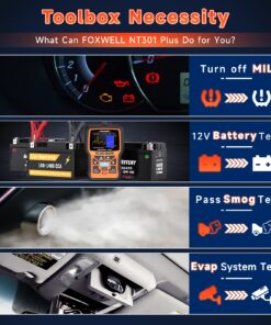 FOXWELL NT301 + 2 in 1 NT301 Plus Battery Tester Code Reader Scan Tool OBD2 Scanner Live Data Mechanic OBDII DiagnosticTool for Check Engine Light 11 71MyKz0Gl6L