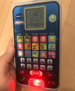 VTech Call and Chat Learning Phone, 0.91 x 3.27 x 5.91 inches, Black & blue Standard Packaging 29 71MyqI3tDL 3