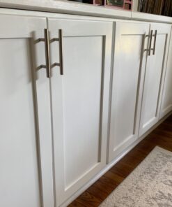 Cosmas 25 Pack 305-030SN Satin Nickel Cabinet Hardware Euro Style Bar Handle Pull - 3" Inch (76mm) Hole Centers, 5-3/8" Overall Length, 1/2" Inch Bar Diameter 37 71MywFOB9FL