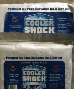 Cooler Shock Ice Packs for Cooler, Strong, Reusable, Premium Ice Pack and Lunch Cooler Set for Long Term Use, Cools Faster Than Ice, 3 Pack 46 71MyyBitCZL