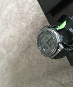 Casio Men's AE1000W-1BVCF Silver-Tone and Black Digital Sport Watch with Black Resin Band 25 71Mz6ajjscL