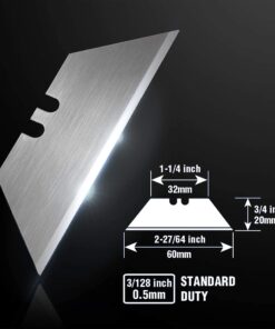 WORKPRO Utility Knife Blades, SK5 Steel, 100-Pack with Dispenser 100 Pack 19 71MzD3muFRL