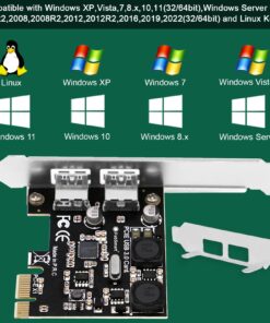 FebSmart 2-Ports Superspeed 5Gbps USB 3.0 PCI Express Expansion Card for Windows, MAC OS X and Linux Desktop PCs, Built in Self-Powered Technology, No Need Additional Power Supply (FS-U2S-Pro) FS-U2S-Pro 24 71N 6a3sEVL