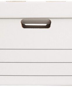 Amazon Basics Medium Duty Storage/Filing Boxes With Lid and Handles, Legal/Letter Size, 12-Pack, White, 16.2" L x 12.5" W x 10.5" H 22 71N IovcSL