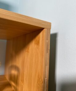 LASUAVY Bamboo Nightstands Set of 2 – Stackable Side Tables with Open Storage Compartment – Rustic Wood Bedside Tables for Bedroom, Living Room, Nursery – Modern and Versatile,Natural 1 48 71N OINWXsL