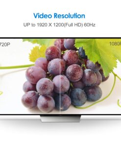 Rankie Mini DisplayPort (Mini DP) to VGA Adapter, Gold Plated 1080P Thunderbolt Port Compatible Converter, Black 12 71N Xncn32L