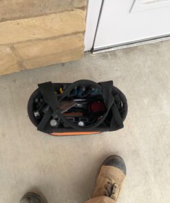 Klein Tools 5144HBS Hard-Body Bucket, Oval Tool Bucket Organizer with Knife Sheath and 14 Other Pockets, Orange/Black 25 71N05Gbj8iL