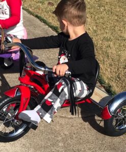 Schwinn Roadster Bike for Toddler, Kids Classic Tricycle, Low Positioned Steel Trike Frame with Bell and Handlebar Tassels, Rear Deck Made of Genuine Wood, for Boys and Girls Ages 2-4 Year Old, Red 34 71N0D9TWXEL 1