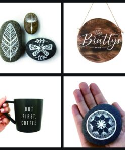 FLYMAX White Paint Pen, 6 Pack 0.7mm Acrylic White Permanent Marker White Paint Pens for Wood Rock Plastic Leather Glass Stone Metal Canvas Ceramic Marker Extra Very Fine Point Opaque Ink 28 71N0EoGmMaL