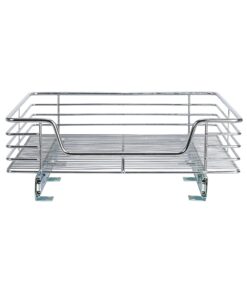 Home Decorators Collection Extra deep Sliding Organizer, 6" Hx20 Wx21 D, Chrome Single Tier 6"Hx20"Wx21"D 20 71N1diUoW3L