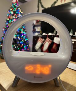 Dekala 【Upgraded】 Arches Gradual Sunrise Alarm Clock with Wireless Charging Bluetooth Speaker White Noise Sleep Sound Machine with Night Light for Adults Touch/App/Button Control Work with Alexa With Wireless Charger & App UPGRADED 38 71N2uBVziPL 1