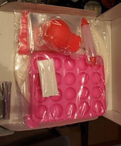 APRON HEROES- Complete Cake Pop Maker Kit, Nonstick, Silicone, Cake Pop Maker, Cake Pop Kit, with, Cake Pop Stand Holder, Cake Pop Molds, 120 Lollipop Sticks, Melting Pot, Decorating Pen, & Twist Ties BAKEWARE SET: Round Pops 48 71N3PTTFQjL