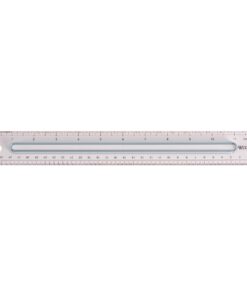 Alternative view of Westcott 00402 Smoke Gray Plastic Ruler with Finger Grip, 12 Inch Single