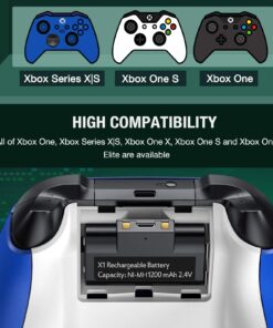 Controller Charger Station for Xbox one, Charging Station for Xbox one Controller Battery Pack, 2 x 1200 Rechargeable Battery Pack Compatible with Xbox Series X|S/Xbox One/Xbox One S/X/Elite 25 71N4lF5RswL
