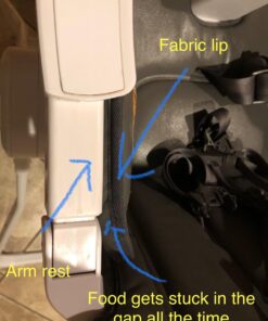 Joovy Nook High Chair Featuring Four-Position Adjustable Swing Open Tray, and Removable, Dishwasher-Safe Tray Insert for Easy Cleaning - Folds Down Flat for Easy Storage (Charcoal) Charcoal 31 71N4tErsFnL