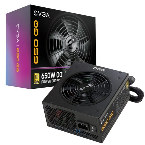 EVGA 210-GQ-0650-V1 650 GQ, 80+ GOLD 650W, Semi Modular, EVGA ECO Mode, 5 Year Warranty, Power Supply, Black