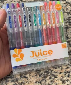PILOT Juice Gel Ink Ballpoint Pen, 0.38 mm, 12 Color Set (LJU120UF-12C) 12 Count (Pack of 1) Standart 38 71N5CjRdE1L 1