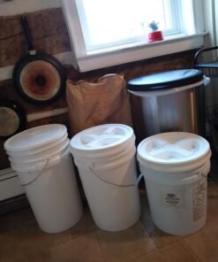 Hudson Exchange Premium 7 Gallon Bucket with Lid, HDPE, White 17 71N5K mtFdL