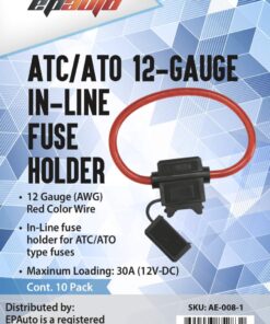 Alternative view of 10 Pack - EPAuto 12V-DC ATC/ATO 12 AWG In-Line Fuse Holder for 30A fuses