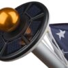 Sunnytech 2nd Generation Solar Flag Pole 20led Light, Brightest, Most Powerful and Stable, Longest Lasting & Most Flag Coverage, LED Downlight for Most 15 to 25 Ft In-Ground Flag Pole, Automatic,Black Black & Grey