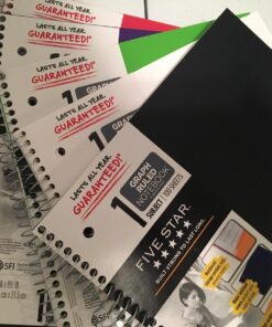 Five Star Spiral Notebook + Study App, 1 Subject, Graph Ruled Paper, Fights Ink Bleed, Water Resistant Cover, 8-1/2" x 11", 100 Sheets, Color Will Vary, 1 Count (06190) *Color Will Vary 22 71N6ddk9e5L