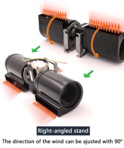 Hongso Pre-Wired GFK-160 GFK-160A Fireplace Blower Fan Kit with Ball Bearings Motor for Heat N Glo, Hearth and Home, Quadra Fire, GTI, Fasco, Regency Wood Stove Insert, Royal, Jakel, Nordica, Rotom Blower Kit 11 71N75FBFXwL