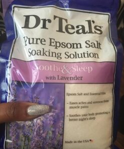 Dr Teal's Epsom Salt Soaking Solution, Soothe & Sleep, Lavender, 3lbs (Packaging May Vary) 3 Pound (Pack of 1) White 33 71N7ZvCbt5L