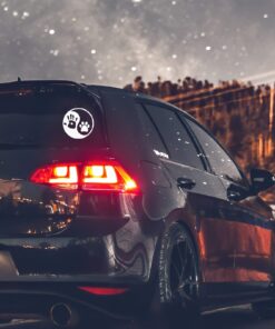 Alternative view of Yin Yang Human Hand Dog Paw Sticker Decal Notebook Car Laptop 5.5" x 5.5" (White)