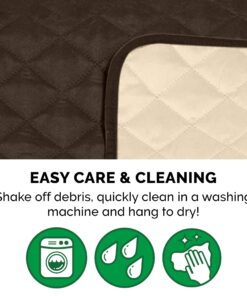 Furhaven Water-Resistant & Reversible Chair Cover Protector for Dogs, Cats, & Children - Two-Tone Pinsonic Quilted Living Room Furniture Cover - Espresso/Clay, Chair Reversible Two Tone Espresso & Clay 22 71N8CM2VYML 3