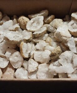 DANCING BEAR 25 Break Your Own Geodes, (Medium 1-1.5") 90% Hollow, Crack Open & Discover Amazing Surprise Crystals Inside! Educational Info and Instructions Included, Fun Party Favors & Prizes Medium (1-1.5") 35 71N8IhSdU5L