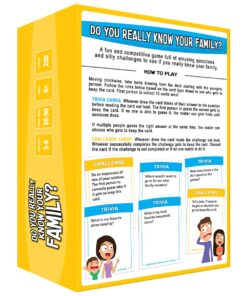 Do You Really Know Your Family? A Fun Family Game Filled with Conversation Starters and Challenges - Great for Kids, Teens and Adults 34 71N8Z9XY L