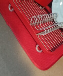 S&T INC. Dish Drying Mat for Kitchen, Absorbent, Reversible Microfiber Dish Mat, 16 Inch x 18 Inch, Red 408601 26 71N8hkdFI7L 2