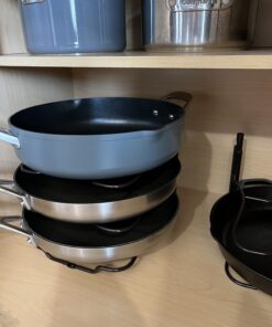 Simple Houseware Cabinet Pantry Pot and Pan Organizer Holder Rack, Bronze 32 71N8qgMqU7L