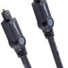 Amazon Basics Toslink Digital Optical Audio Cable, Multi-Channel, for Audio System, Sound Bar, Home Theatre, Gold-Plated Connectors, 3.3 Foot, Black 3.3 Feet 1-Pack 10 71N9CRo2JML