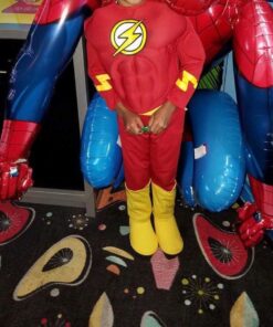 Rubie's DC Comics Deluxe Muscle Chest The Flash Child's Costume Small 31 71N9ce34AOL