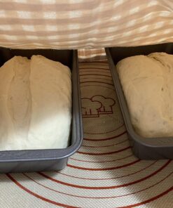 Amazon Basics Rectangular Baking Bread Loaf Pan, 9.5 x 5 Inch, Set of 2, Gray 45 71NAr30RQyL