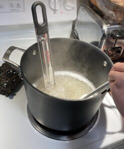 KitchenAid KQ907 Curved Stainless Steel Paddle Style Candy and Deep Fry Thermometer with pan clip, TEMPERATURE RANGE: 100F to 400F, Black 28 71NBCbKIM5L