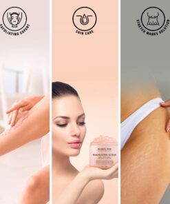 MAJESTIC PURE Himalayan Salt Body Scrub with Lychee Oil, Exfoliating Salt Scrub to Exfoliate & Moisturize Skin, Deep Cleansing - 10 oz 10 Fl Oz (Pack of 1) 24 71NBFXIkJoL