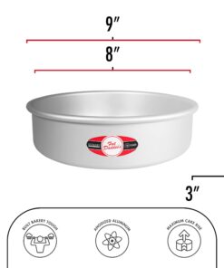 Fat Daddio's PCC-83 Anodized Aluminum Round Cheesecake Pan, 8 x 3 Inch 3" Depth 21 71NBhJUO24L 1