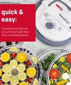 Alternative view of NESCO FD-75A Snackmaster Pro Food Dehydrator, For Snacks, Fruit, Beef Jerky, Gray