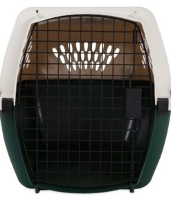 Petmate Ruffmaxx Travel Carrier Outdoor Dog Kennel, 360-degree Ventilation, 26", Green, Made in USA Almond & Green 26.0"L x 18.5"W x 16.0"H 21 71NBmif25iL