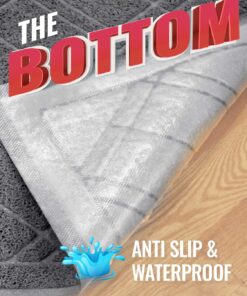 Iprimio Cat Litter Box Mat, 42x36", Gray - Cat Litter Trapping Mat - Mesh Mat Catches Litter - Kitty Litter Mat - Large Cat Litter Mat - Repels Odor, Easy Clean Non Slip Kitty Litter Trapper Mats 42x36 - Gray 20 71NBrENLfFL